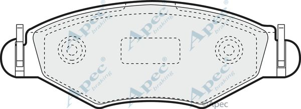 APEC BRAKING Piduriklotsi komplekt,ketaspidur PAD1213